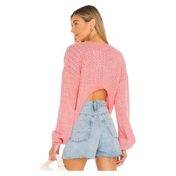 For Love & Lemons Dawn Hi Low Pullover - Pink - Picture 1 of 8